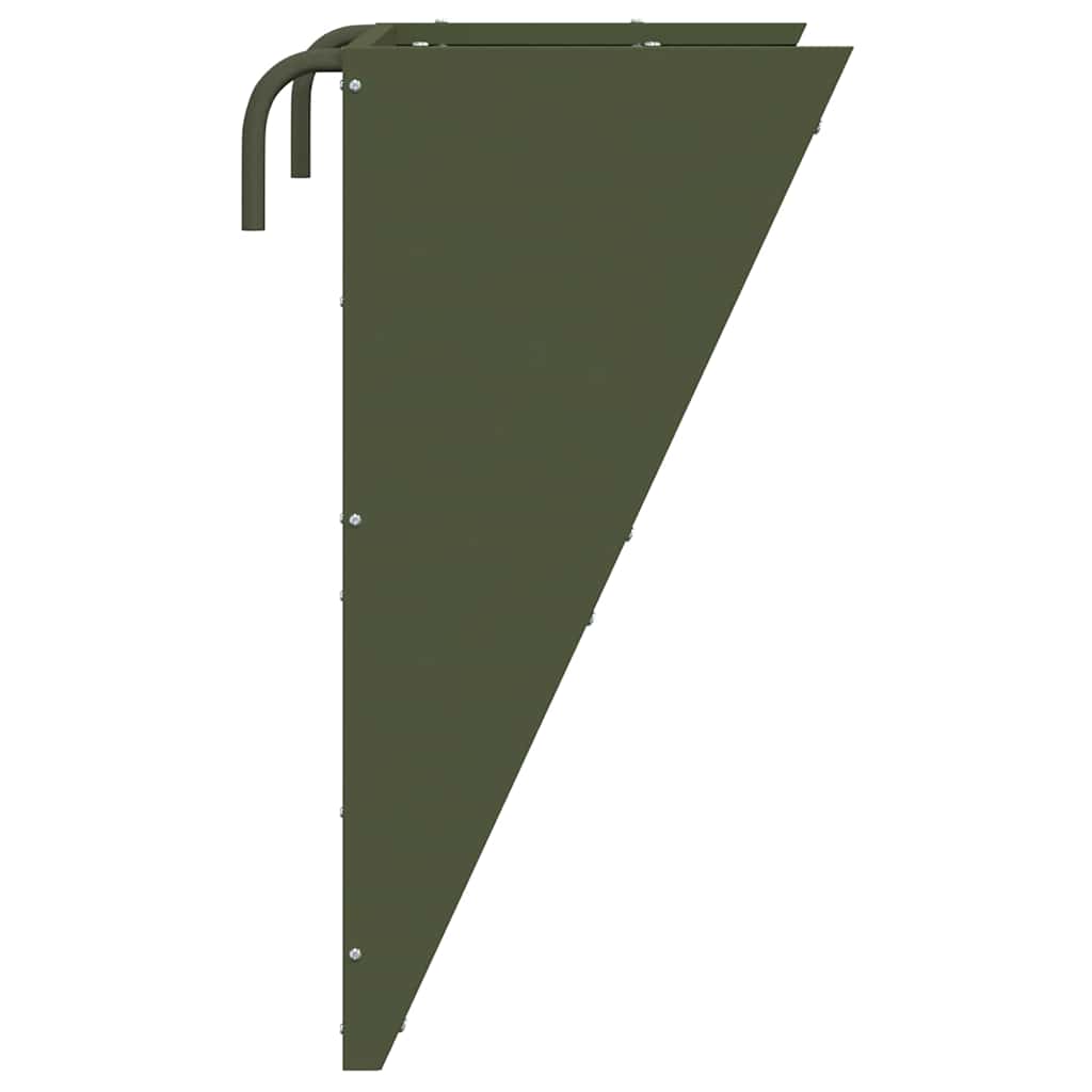 vidaXL Hanging Hay Feeder Olive Green 61 x 33 x 66 cm 5 kg 6