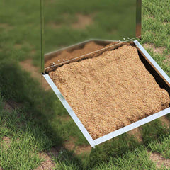 vidaXL Pig Feeder Silver 55 x 38 x 76 cm 20 kg Galvanised Steel 3