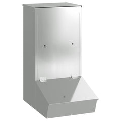 vidaXL Pig Feeder Silver 55 x 38 x 76 cm 20 kg Galvanised Steel 2