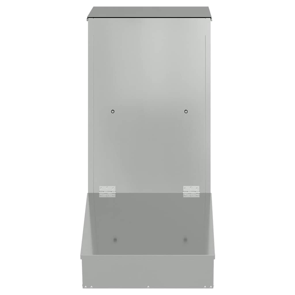 vidaXL Pig Feeder Silver 55 x 38 x 76 cm 20 kg Galvanised Steel 4
