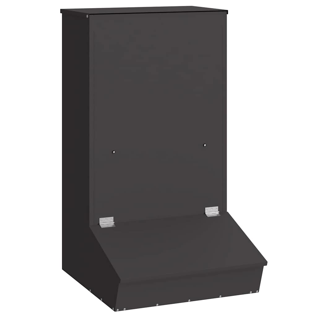 vidaXL Pig Feeder Black 55 x 51 x 91.5 cm 20 kg Cold-Rolled Steel 2
