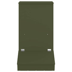 vidaXL Pig Feeder Olive Green 55 x 51 x 91.5 cm 20 kg 4