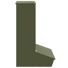 vidaXL Pig Feeder Olive Green 55 x 51 x 91.5 cm 20 kg 5