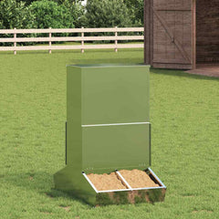 vidaXL Pig Feeder Silver 82 x 51 x 91.5 cm 20 kg Galvanised Steel 1