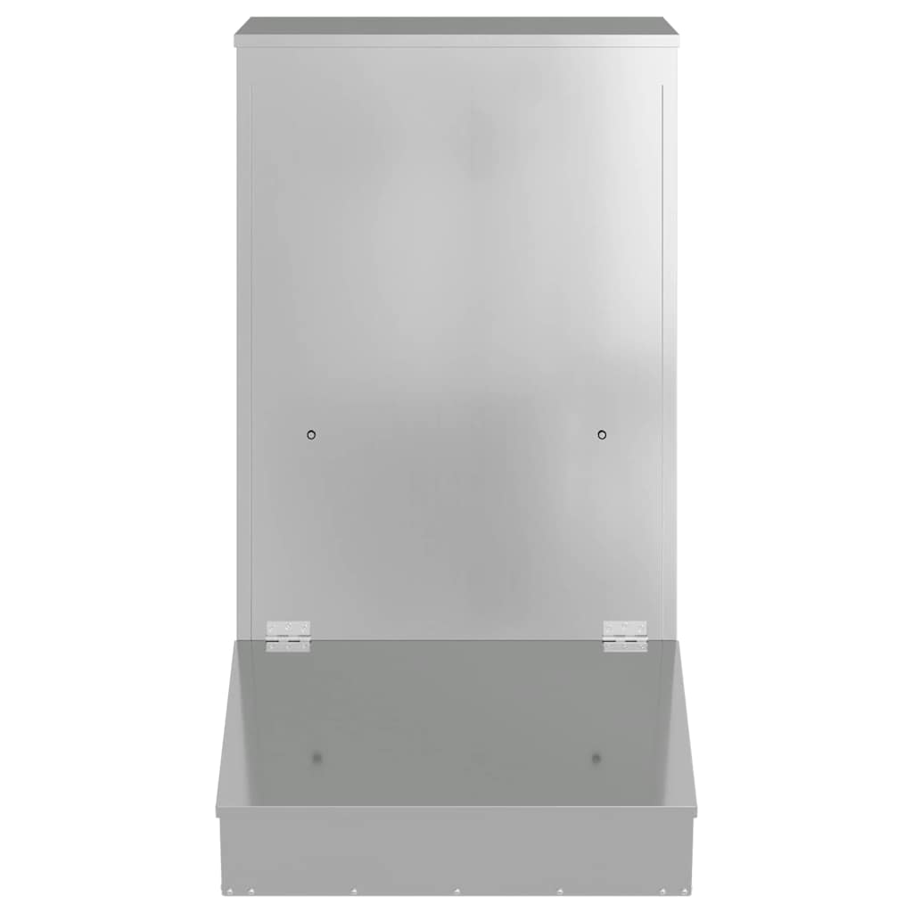 vidaXL Pig Feeder Silver 82 x 51 x 91.5 cm 20 kg Galvanised Steel 4