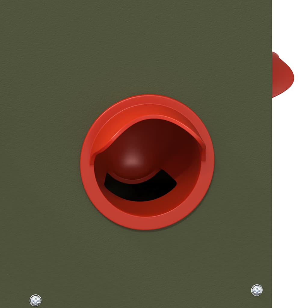 vidaXL Chicken Feeder Olive Green 60.5 x 29 x 51 cm 25 kg 6