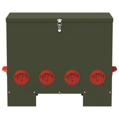 vidaXL Chicken Feeder Olive Green 60.5 x 29 x 51 cm 25 kg 4