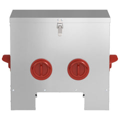 vidaXL Chicken Feeder Silver 40.5 x 25 x 38 cm 20 kg Galvanised Steel 4
