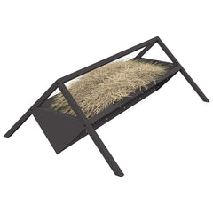 vidaXL Livestock Feeding Trough Black 111 x 76 x 38 cm 10 kg 3