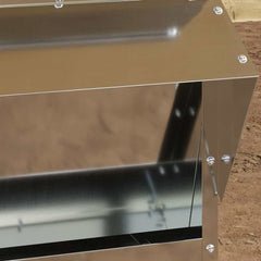 vidaXL Chicken Feeder Silver 40.5 x 45 x 41 cm 20 kg Galvanised Steel 1