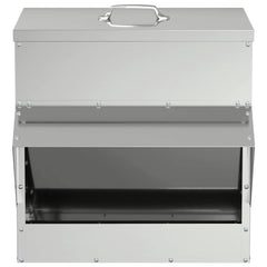 vidaXL Chicken Feeder Silver 40.5 x 45 x 41 cm 20 kg Galvanised Steel 5