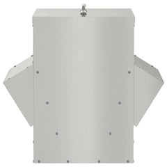 vidaXL Chicken Feeder Silver 40.5 x 45 x 41 cm 20 kg Galvanised Steel 6