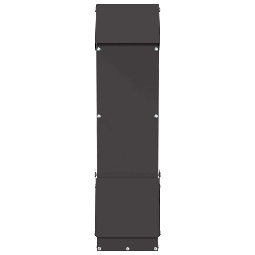 vidaXL Chicken Feeder Black 13 x 12 x 51 cm Cold-Rolled Steel 5