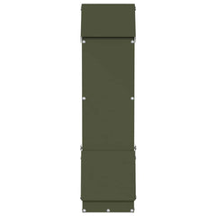 vidaXL Chicken Feeder Olive Green 13 x 12 x 51 cm Cold-Rolled Steel 5