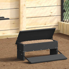 vidaXL Chicken Treadle Feeder Black 48.5 x 39.5 x 19 cm 5 kg 1