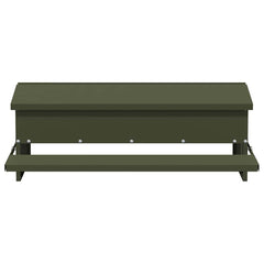 vidaXL Chicken Treadle Feeder Olive Green 75 x 53 x 20.5 cm 10 kg 6