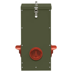 vidaXL Chicken Feeder Olive Green 32.5 x 20.5 x 43 cm 25 kg 5