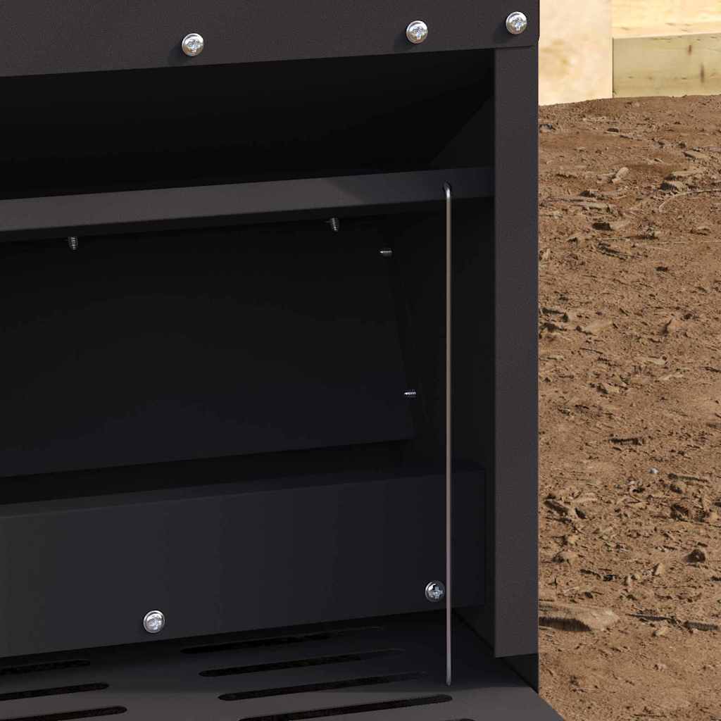 vidaXL Chicken Treadle Feeder Black 25 x 42 x 40 cm 4 kg 3