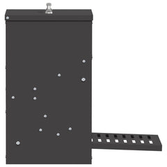 vidaXL Chicken Treadle Feeder Black 25 x 42 x 40 cm 4 kg 5