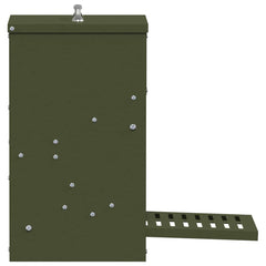 vidaXL Chicken Treadle Feeder Olive Green 25 x 42 x 40 cm 4 kg 5