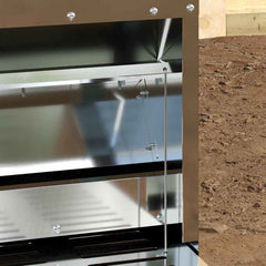 vidaXL Chicken Treadle Feeder Silver 25 x 42 x 40 cm 4 kg 3