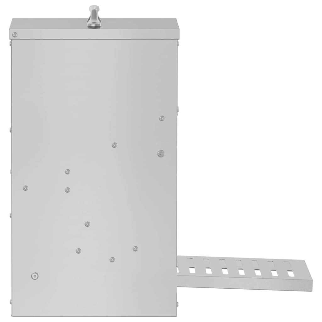 vidaXL Chicken Treadle Feeder Silver 25 x 42 x 40 cm 4 kg 5