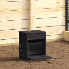 vidaXL Chicken Treadle Feeder Black 33 x 42 x 40 cm 10 kg 1