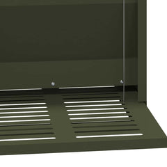 vidaXL Chicken Treadle Feeder Olive Green 33 x 42 x 40 cm 10 kg 6