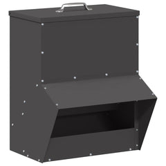 vidaXL Chicken Feeder Black 35 x 30.5 x 43.5 cm Cold-Rolled Steel 2