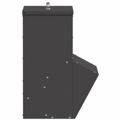 vidaXL Chicken Feeder Black 35 x 30.5 x 43.5 cm Cold-Rolled Steel 5