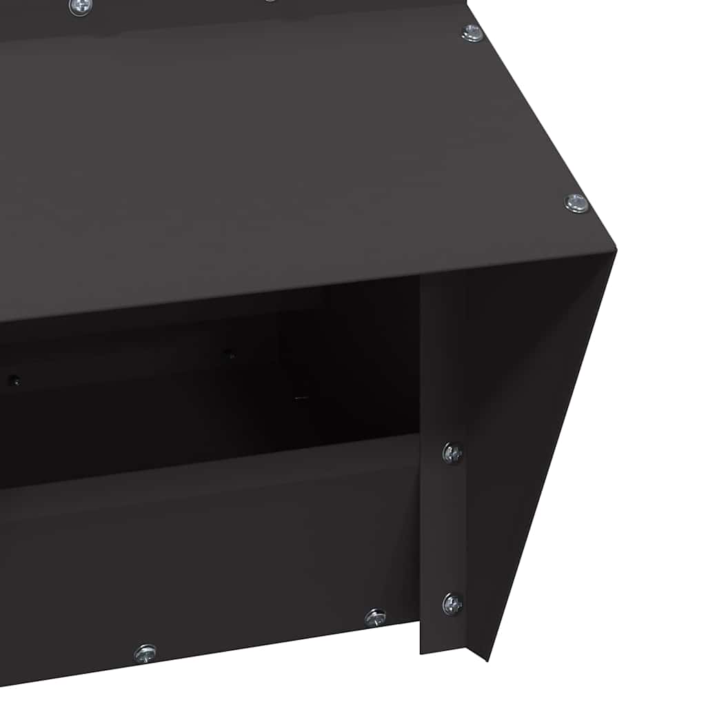 vidaXL Chicken Feeder Black 20 x 25 x35 cm Cold-Rolled Steel 6