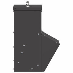 vidaXL Chicken Feeder Black 20 x 25 x35 cm Cold-Rolled Steel 5
