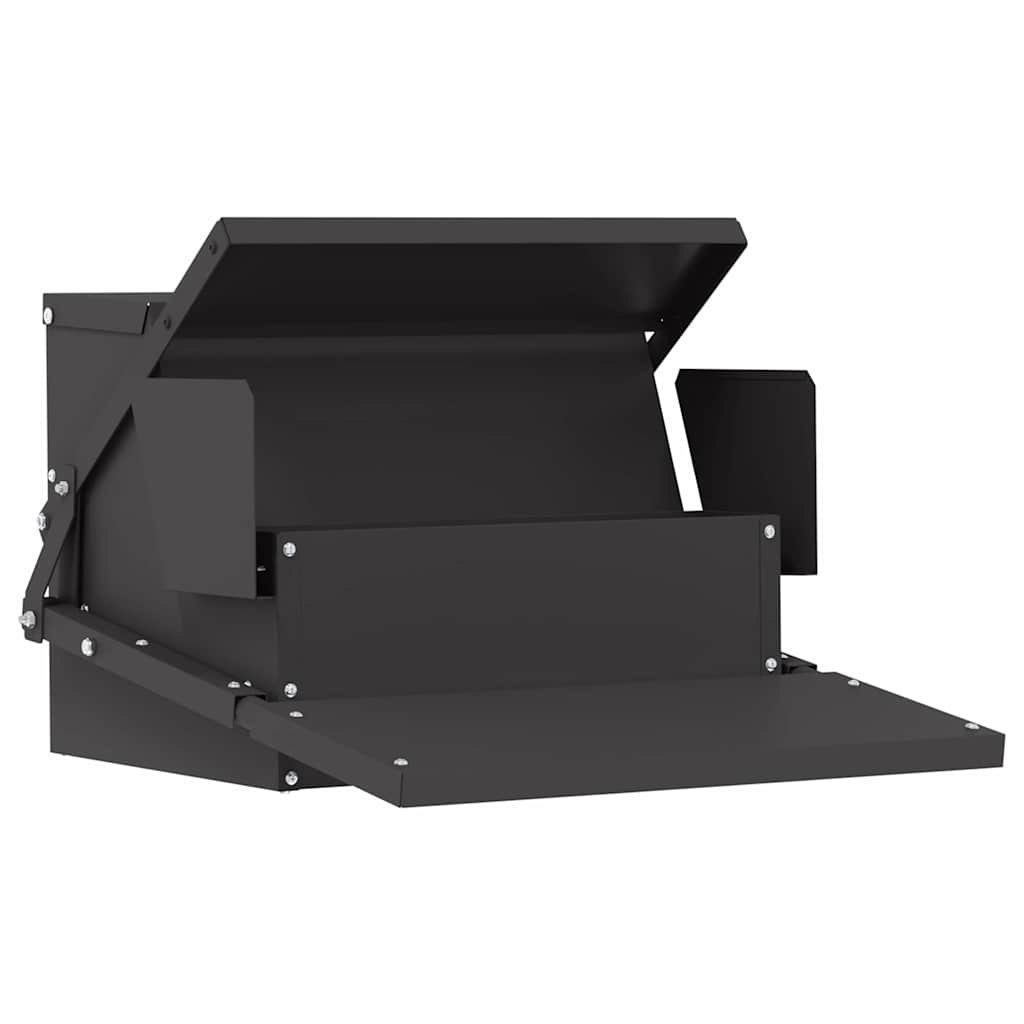 vidaXL Chicken Treadle Feeder Black 50 x 40 x 29 cm 2 kg 2