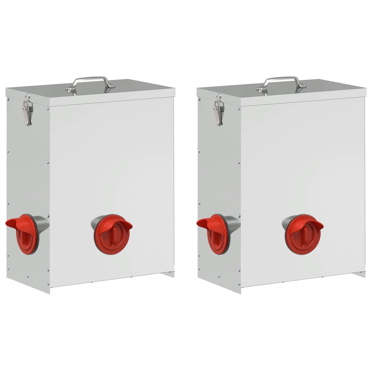 Chicken Feeder 32.5 x 20.5 x 43 cm 25 kg Galvanised steel 2