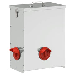 vidaXL Chicken Feeder 2 Silver 32.5 x 20.5 x 43 cm 25 kg 4