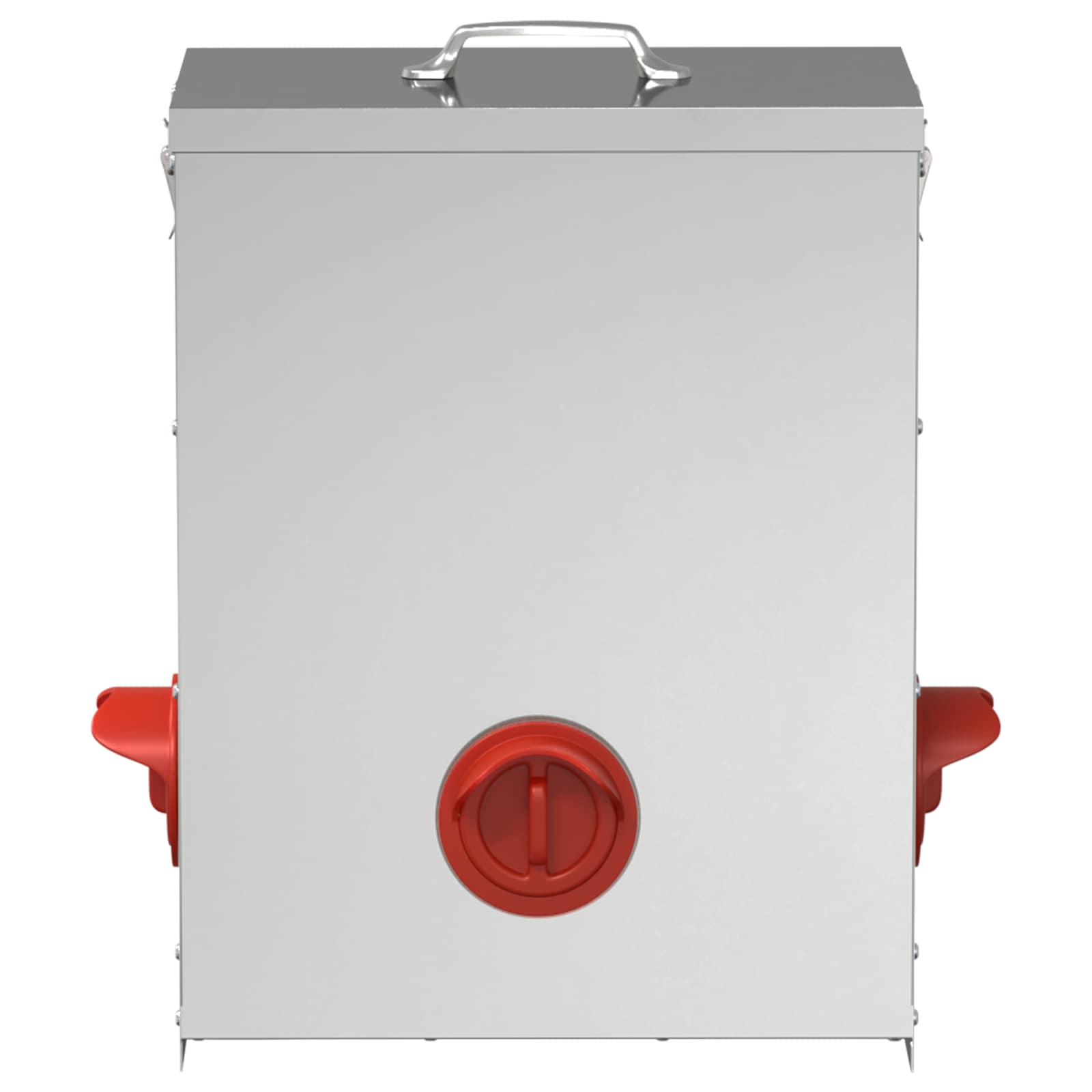 vidaXL Chicken Feeder 2 Silver 32.5 x 20.5 x 43 cm 25 kg 6