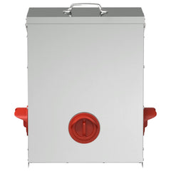 vidaXL Chicken Feeder 2 Silver 32.5 x 20.5 x 43 cm 25 kg 6