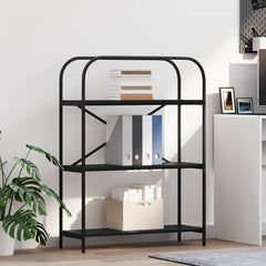 vidaXL Bookshelf 3-Tier 80 x 30 x 109 cm Engineered wood Black Oak 1