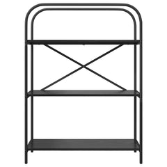vidaXL Bookshelf 3-Tier 80 x 30 x 109 cm Engineered wood Black Oak 5