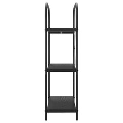 vidaXL Bookshelf 3-Tier 80 x 30 x 109 cm Engineered wood Black Oak 6