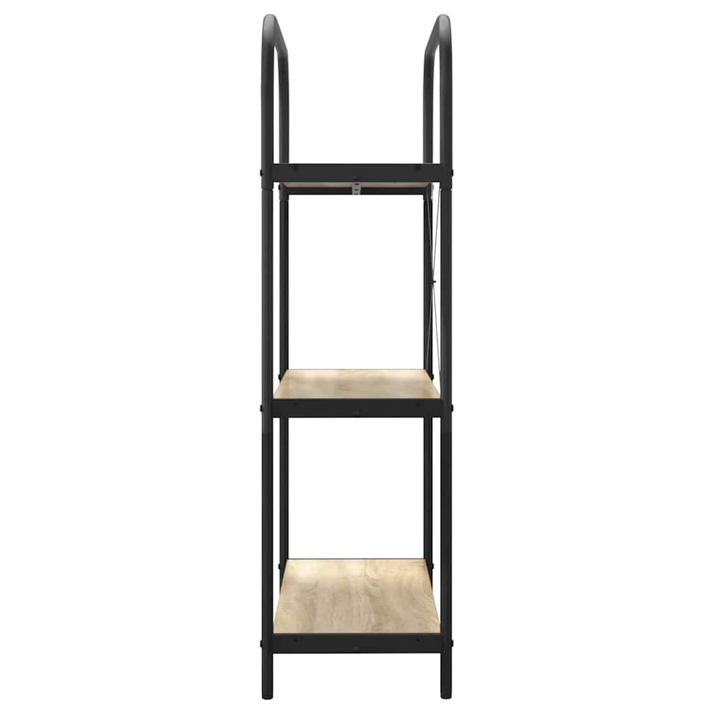 vidaXL Bookshelf 3-Tier 80 x 30 x 109 cm Engineered wood Sonoma Oak 6