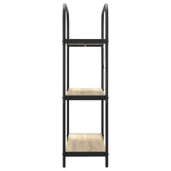 vidaXL Bookshelf 3-Tier 80 x 30 x 109 cm Engineered wood Sonoma Oak 6