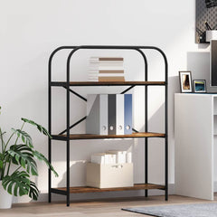 vidaXL Bookshelf 3-Tier 80 x 30 x 109 cm Engineered wood Smoked Oak 1