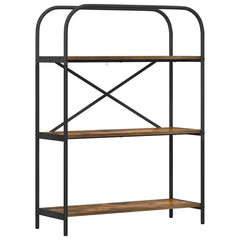 vidaXL Bookshelf 3-Tier 80 x 30 x 109 cm Engineered wood Smoked Oak 2