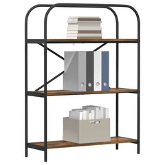 vidaXL Bookshelf 3-Tier 80 x 30 x 109 cm Engineered wood Smoked Oak 3