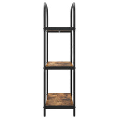 vidaXL Bookshelf 3-Tier 80 x 30 x 109 cm Engineered wood Smoked Oak 6