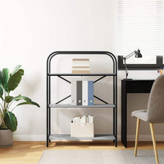 vidaXL Bookshelf 3-Tier 80 x 30 x 109 cm Engineered wood Grey Sonoma 4