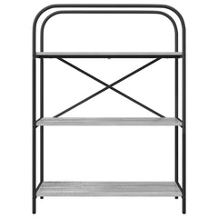 vidaXL Bookshelf 3-Tier 80 x 30 x 109 cm Engineered wood Grey Sonoma 5