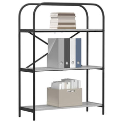 vidaXL Bookshelf 3-Tier 80 x 30 x 109 cm Engineered wood Grey Sonoma 3