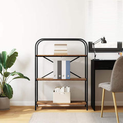 vidaXL Bookshelf 3-Tier 80 x 30 x 109 cm Engineered wood Old Wood 4